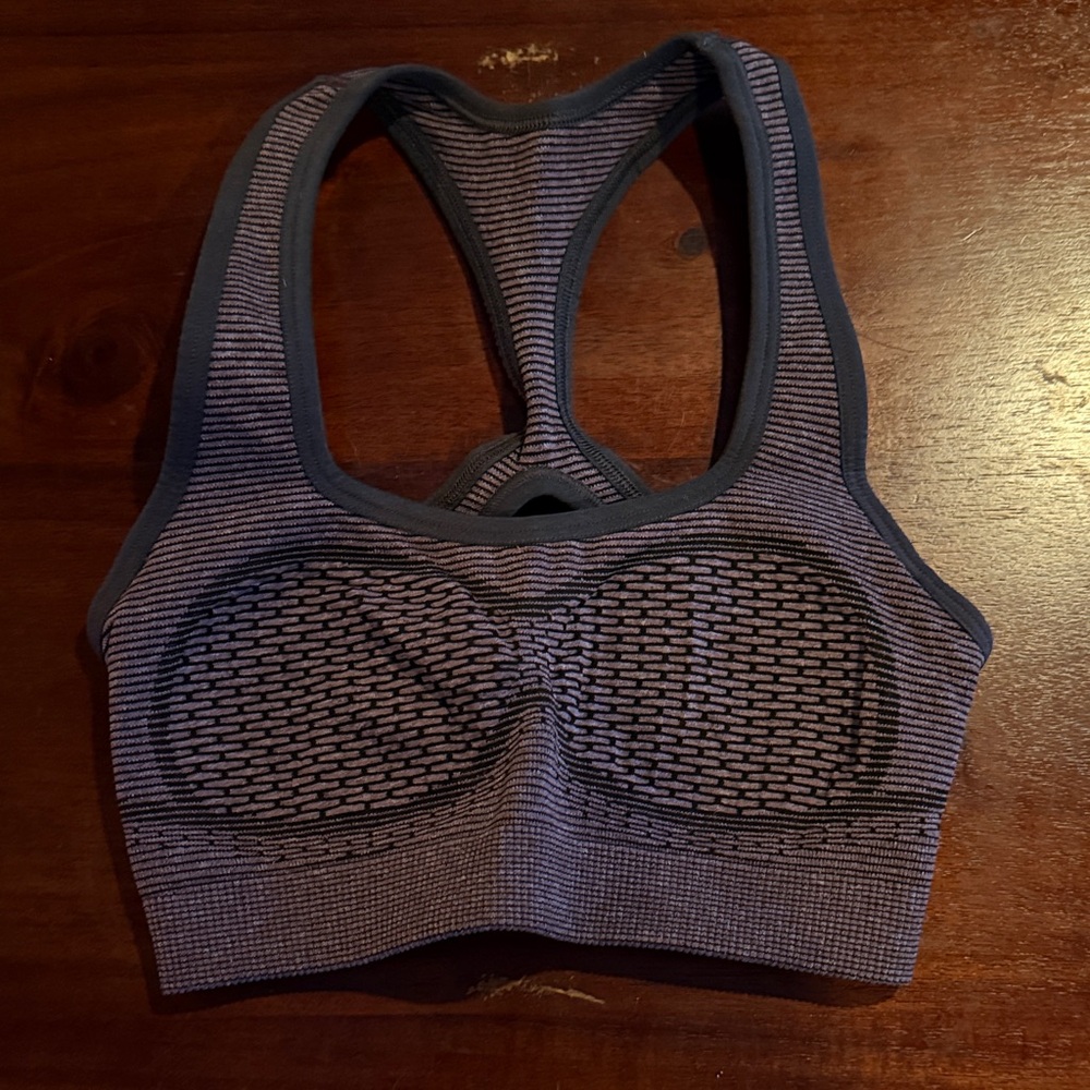 Gymshark Heathered Purple Seamless Racerback Sports Bra